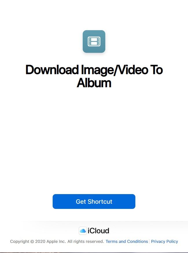 Download Image/Video To Album Shortcut Download
